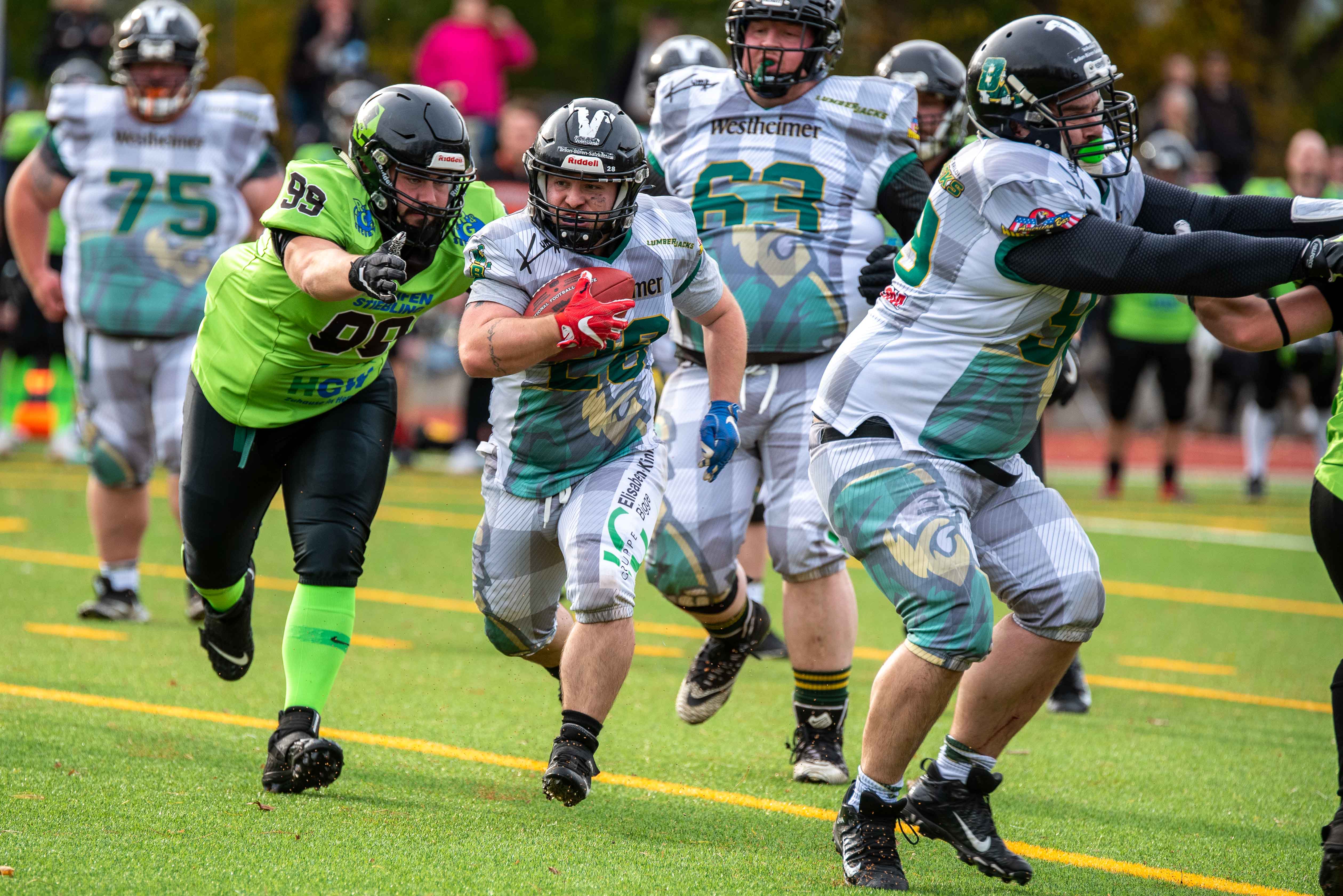 Die Saison haben die Black Barons mit einem Scrimmage gegen die Lumberjacks aus Brilon beendet (Foto: Nick Jungnitsch)