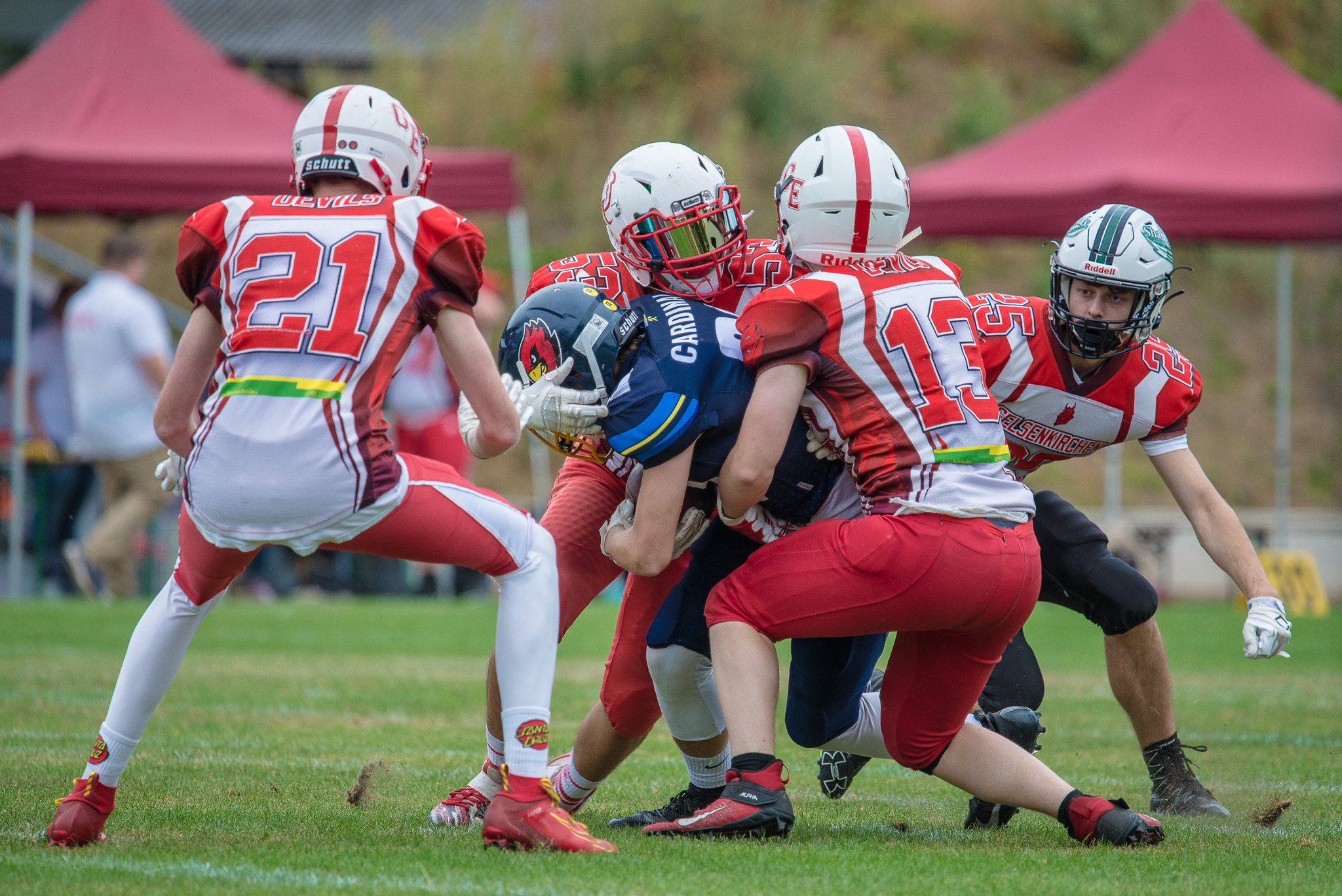 Im Derby entführen die Cardinals die Punkte aus Gelsenkirchen - Foto: Oliver Jungnitsch